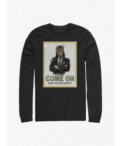 Marvel Loki President Loki Poster Long-Sleeve T-Shirt $8.16 T-Shirts