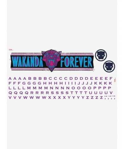 Marvel Black Panther: Wakanda Forever Peel & Stick Wall Decals With Alphabet $6.80 Merchandises