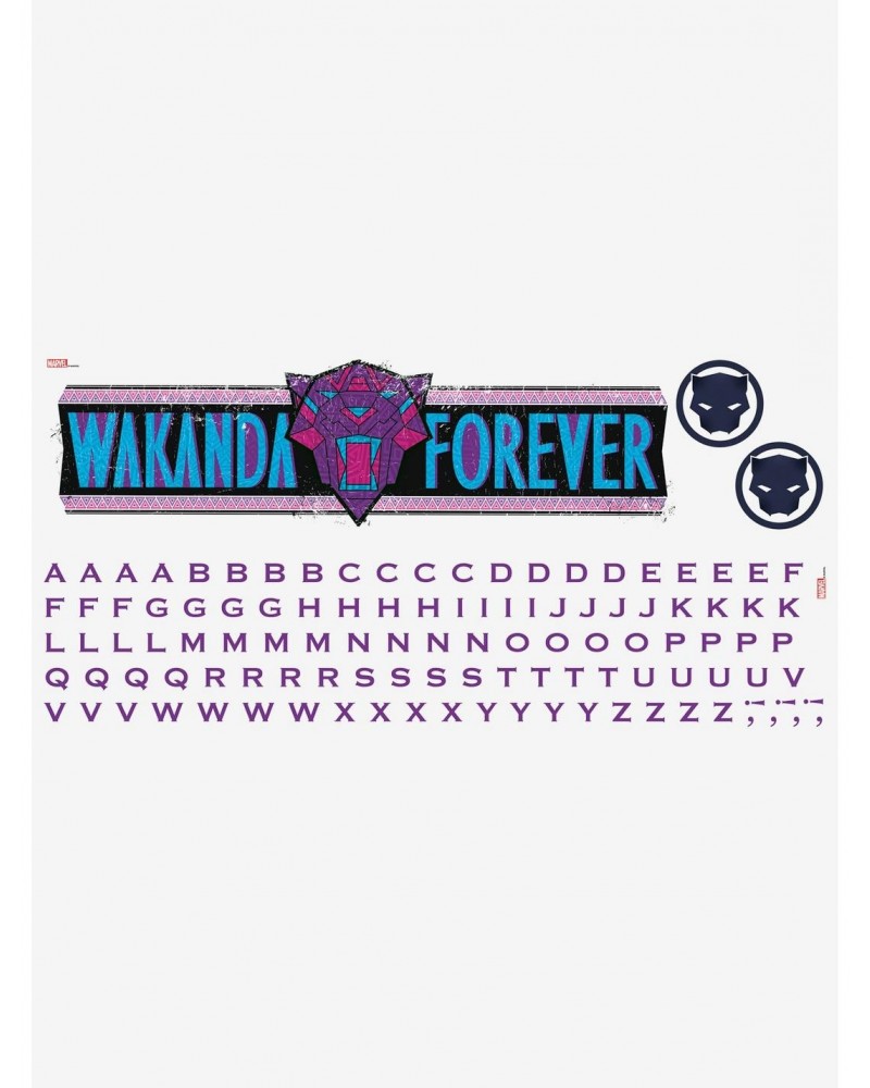 Marvel Black Panther: Wakanda Forever Peel & Stick Wall Decals With Alphabet $6.80 Merchandises