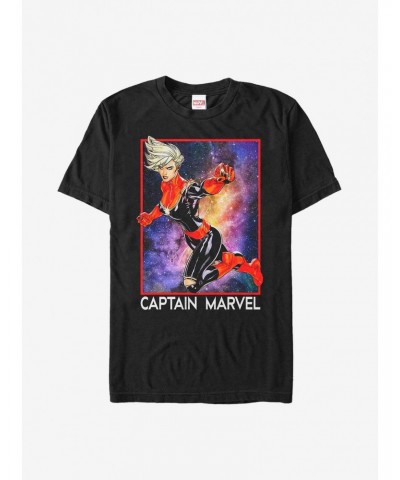 Marvel Captain Marvel Galaxy T-Shirt $8.41 T-Shirts