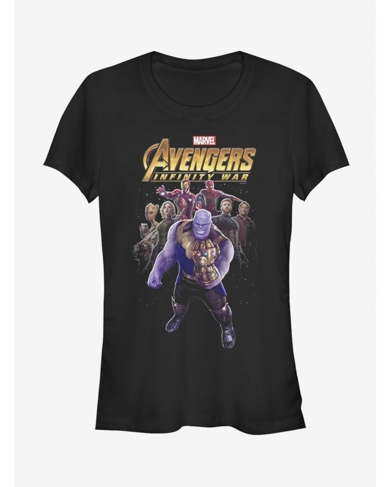 Marvel Avengers: Infinity War Thanos Entourage Girls T-Shirt $8.96 T-Shirts