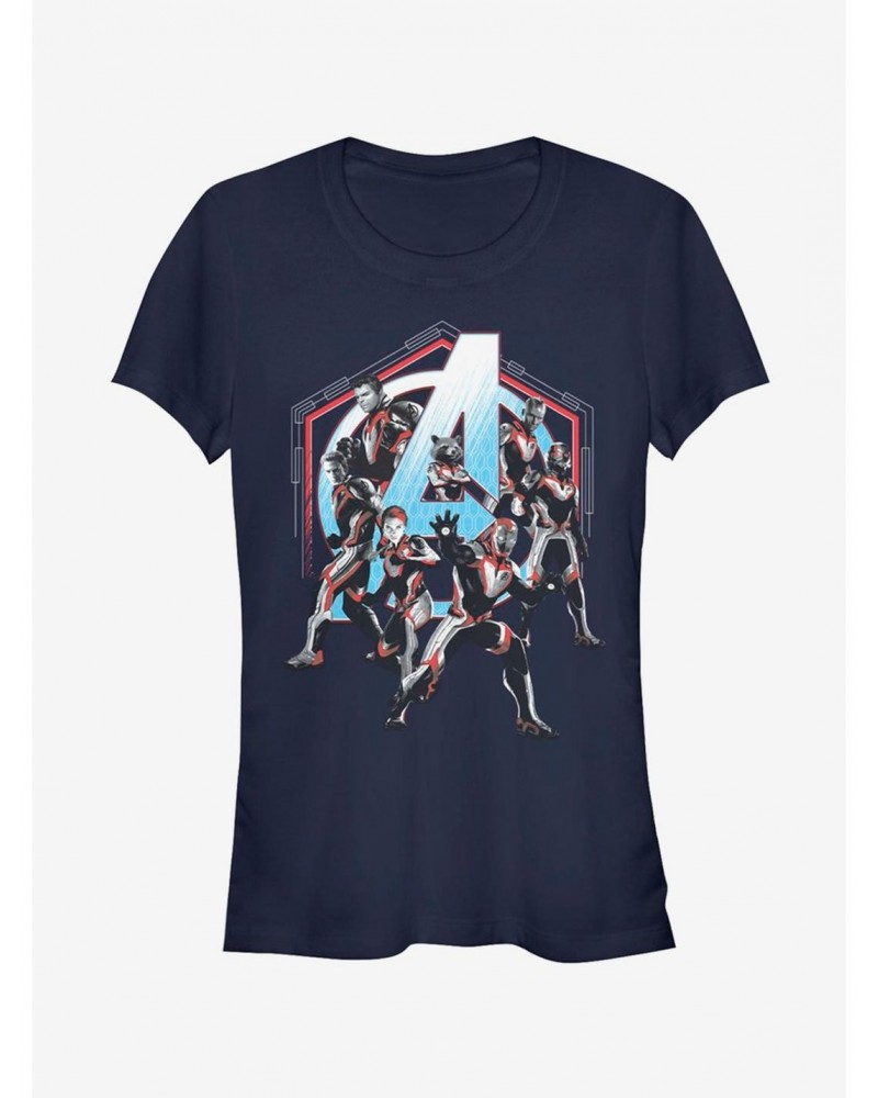 Marvel Avengers: Endgame Space Force Girls Navy Blue T-Shirt $9.76 T-Shirts