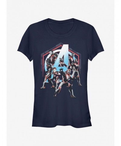 Marvel Avengers: Endgame Space Force Girls Navy Blue T-Shirt $9.76 T-Shirts