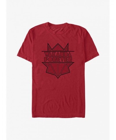 Marvel Black Panther: Wakanda Forever Geometric Panther Logo T-Shirt $6.50 T-Shirts