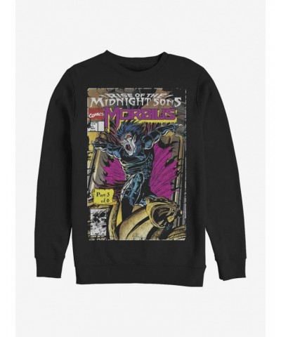 Marvel Morbius Comic Cover Crew Sweatshirt $8.86 Sweatshirts