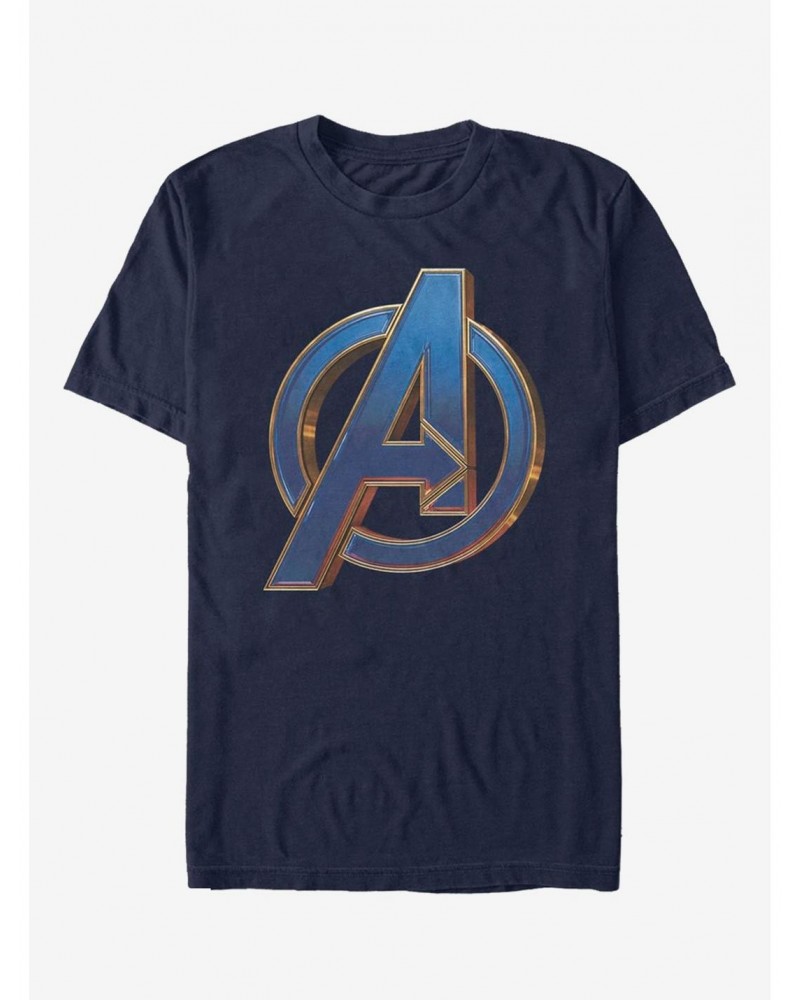 Marvel Avengers: Endgame Blue Logo Navy Blue T-Shirt $8.99 T-Shirts