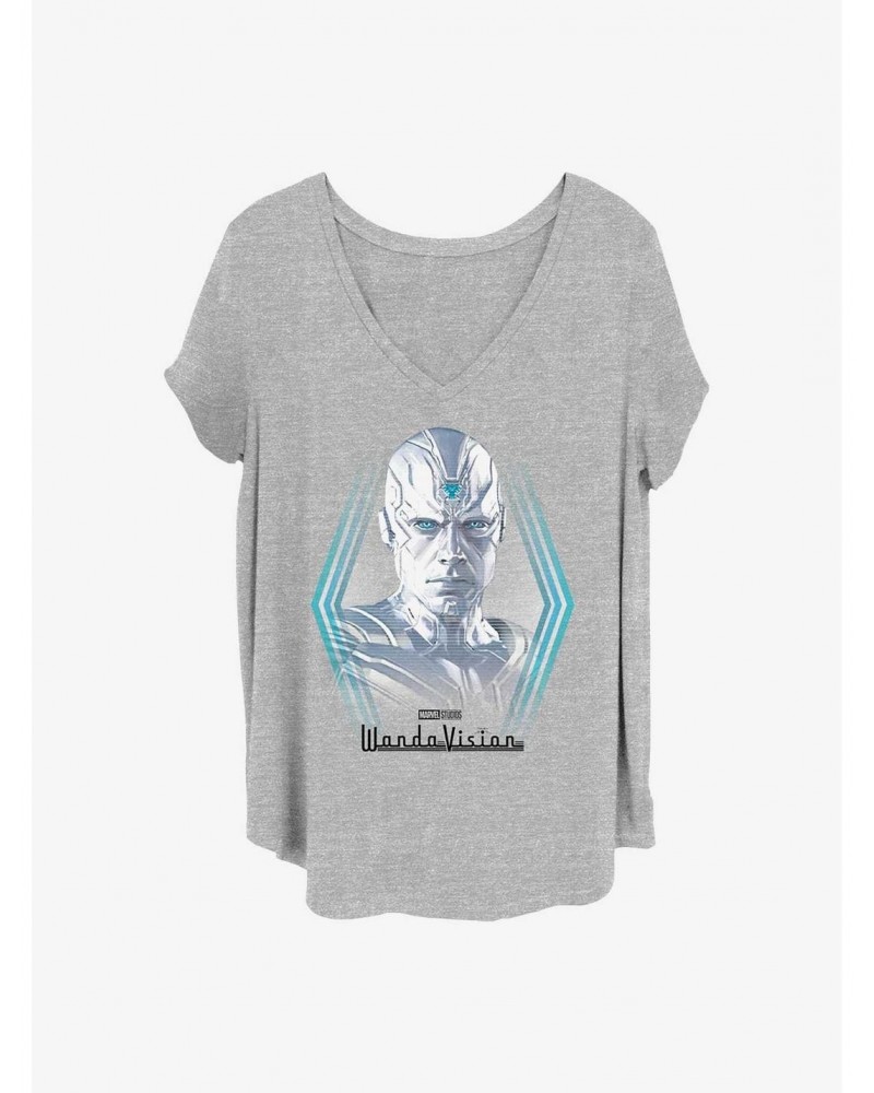 Marvel WandaVision Vision Online Girls T-Shirt Plus Size $10.64 T-Shirts