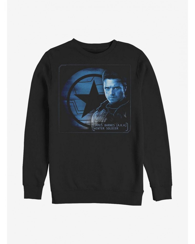 Marvel The Falcon And The Winter Soldier Barnes Shield Crew Sweatshirt $10.92 Sweatshirts