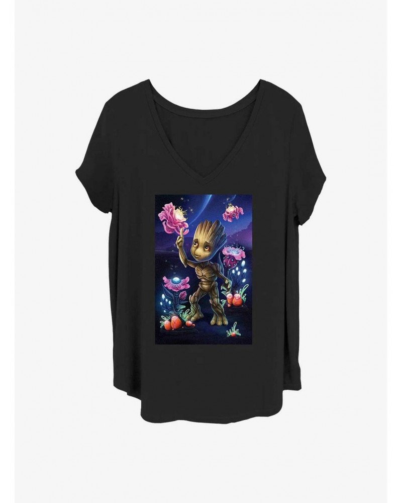 Marvel Guardians of the Galaxy Groot Plants Girls T-Shirt Plus Size $10.64 T-Shirts