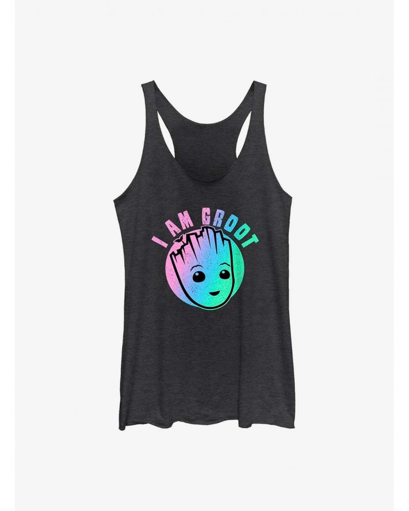 Marvel Guardians of the Galaxy Rainbow Groot Girls Tank $9.53 Tanks