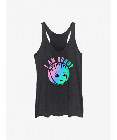 Marvel Guardians of the Galaxy Rainbow Groot Girls Tank $9.53 Tanks