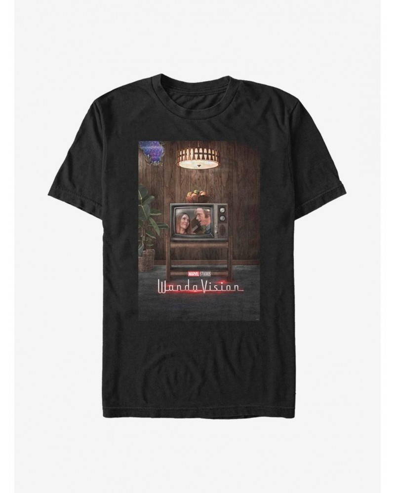 Extra Soft Marvel WandaVision WV Poster 70's T-Shirt $9.71 T-Shirts