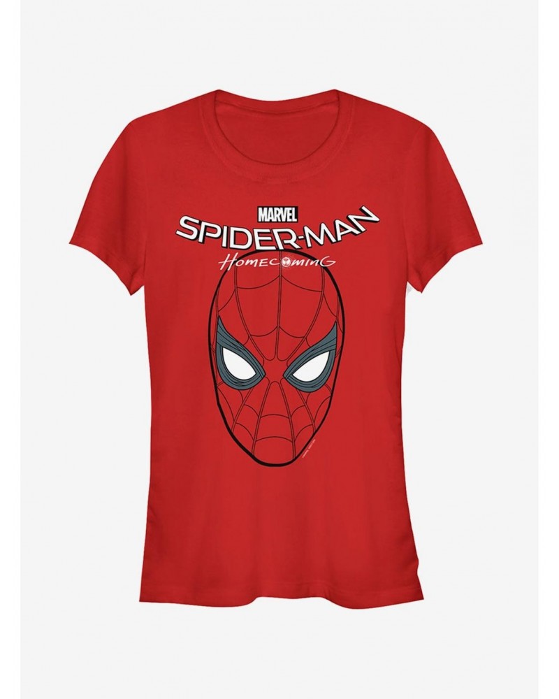 Marvel Spider-Man Homecoming Mask Logo Girls T-Shirt $9.56 T-Shirts