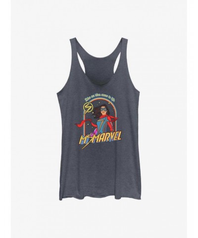 Marvel Ms. Marvel Retro GIrls Raw Edge Tank $7.46 Tanks