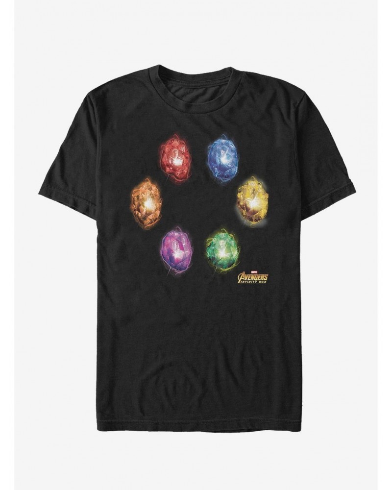 Marvel Avengers: Infinity War Six Infinity Stones T-Shirt $8.22 T-Shirts