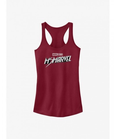 Marvel Ms. Marvel Grayscale Logo Girls Tank $8.17 Tanks