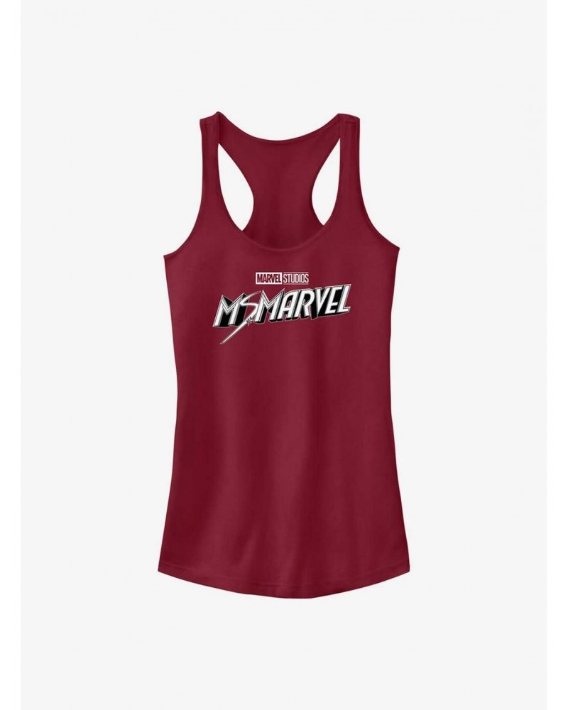 Marvel Ms. Marvel Grayscale Logo Girls Tank $8.17 Tanks