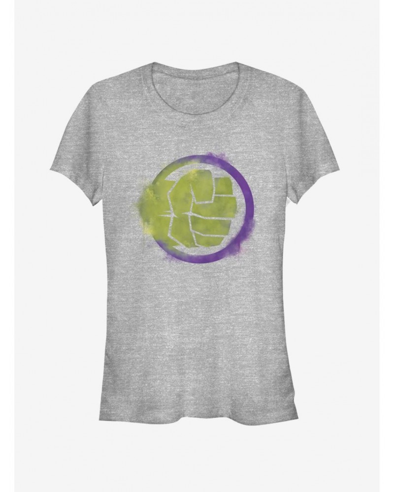 Marvel Avengers: Endgame Hulk Spray Logo Girls Heathered T-Shirt $9.76 T-Shirts