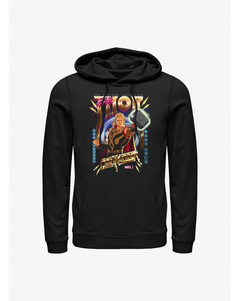 Marvel What If Partyin Asgardian Blk Hoodie $15.80 Hoodies