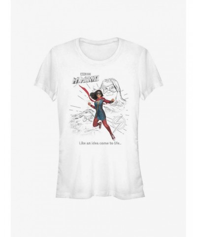 Marvel Ms. Marvel Living Idea Girls T-Shirt $8.76 T-Shirts