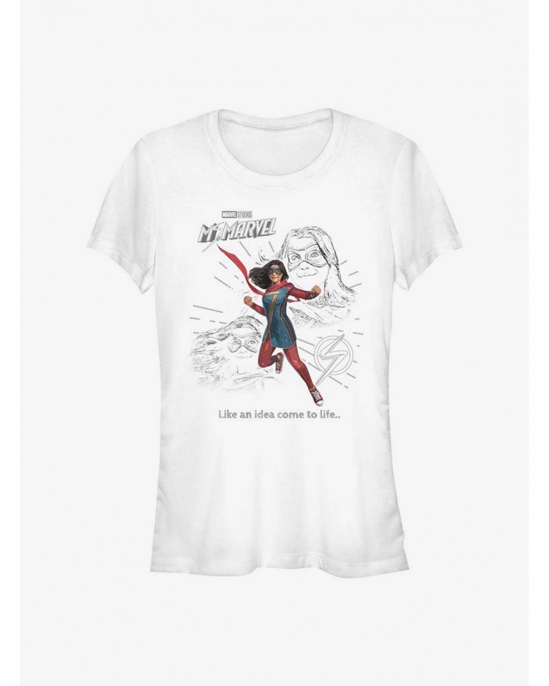 Marvel Ms. Marvel Living Idea Girls T-Shirt $8.76 T-Shirts