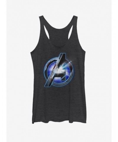 Marvel Avengers: Endgame Logo Shine Girls Black Heathered Tank Top $8.91 Tops