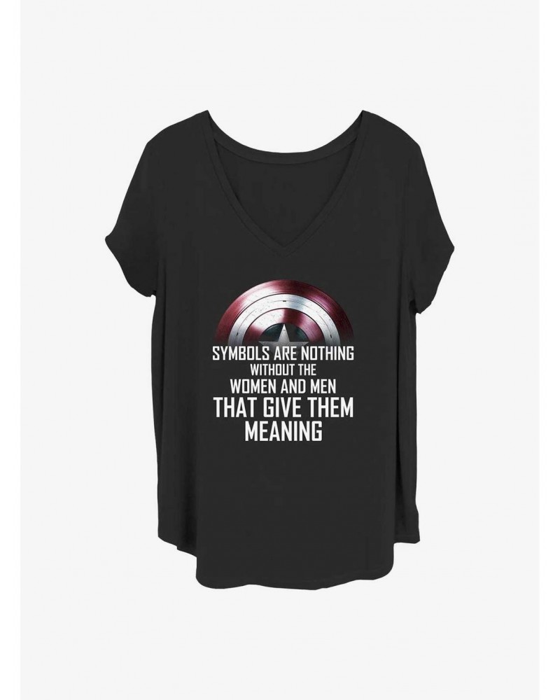 Marvel The Falcon and the Winter Soldier Shield Practice Girls T-Shirt Plus Size $8.79 T-Shirts