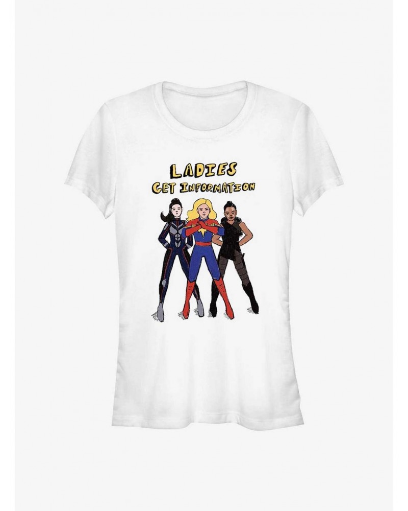 Marvel Ms. Marvel Ladies Get Info Girls T-Shirt $9.96 T-Shirts