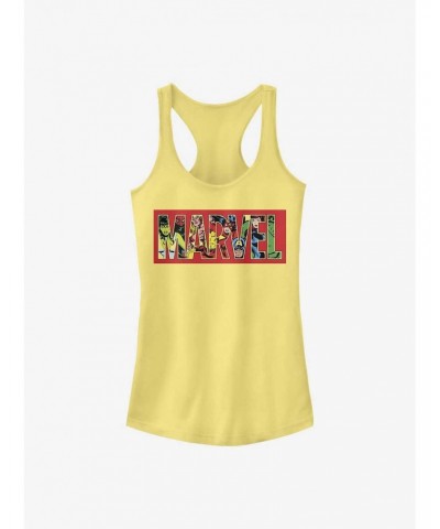 Marvel Logo Character Fill Girls Tank $5.98 Tanks