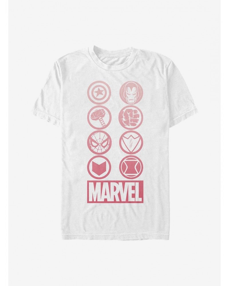 Marvel Avengers Gradient Icons T-Shirt $7.84 T-Shirts