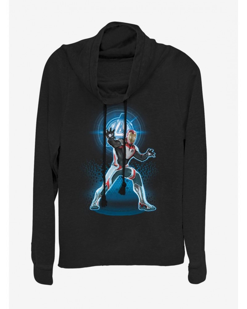 Marvel Avengers: Endgame Avenger Iron Man Cowlneck Long-Sleeve Girls Top $13.29 Tops