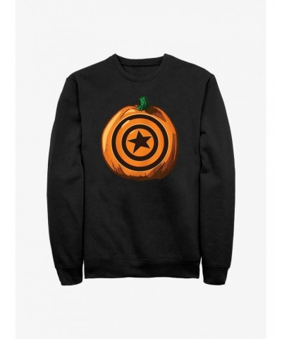 Marvel Captain America Pumpkin Logo Sweatshirt $14.46 Sweatshirts