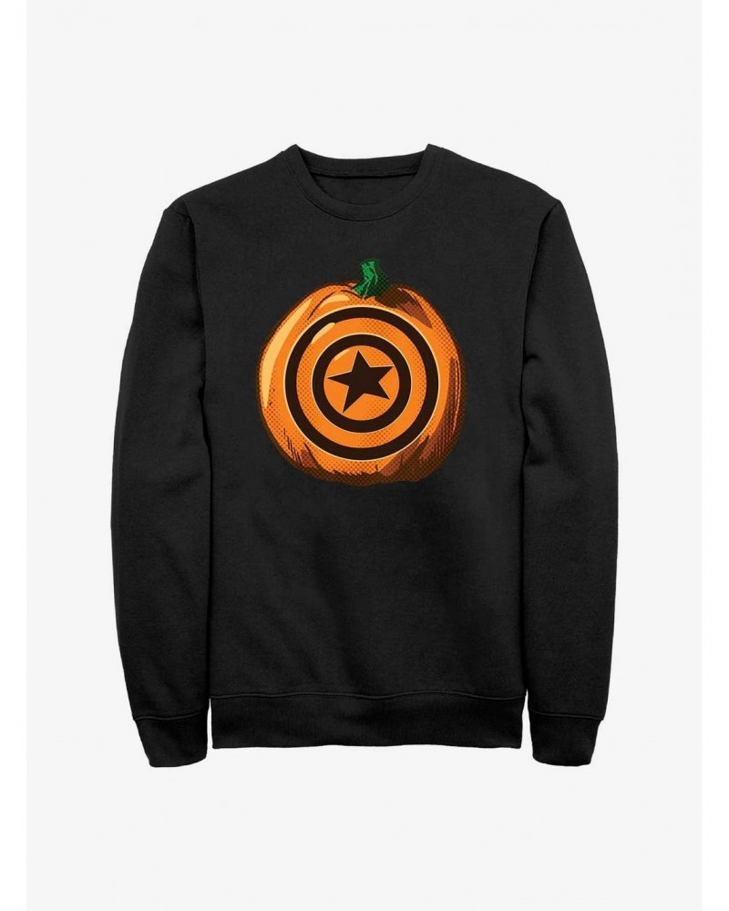 Marvel Captain America Pumpkin Logo Sweatshirt $14.46 Sweatshirts