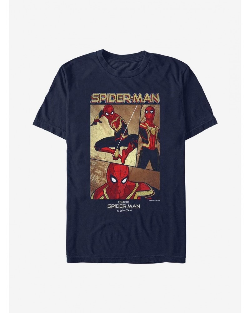 Marvel Spider-Man: No Way Home Three Panel Spidey T-Shirt $8.80 T-Shirts