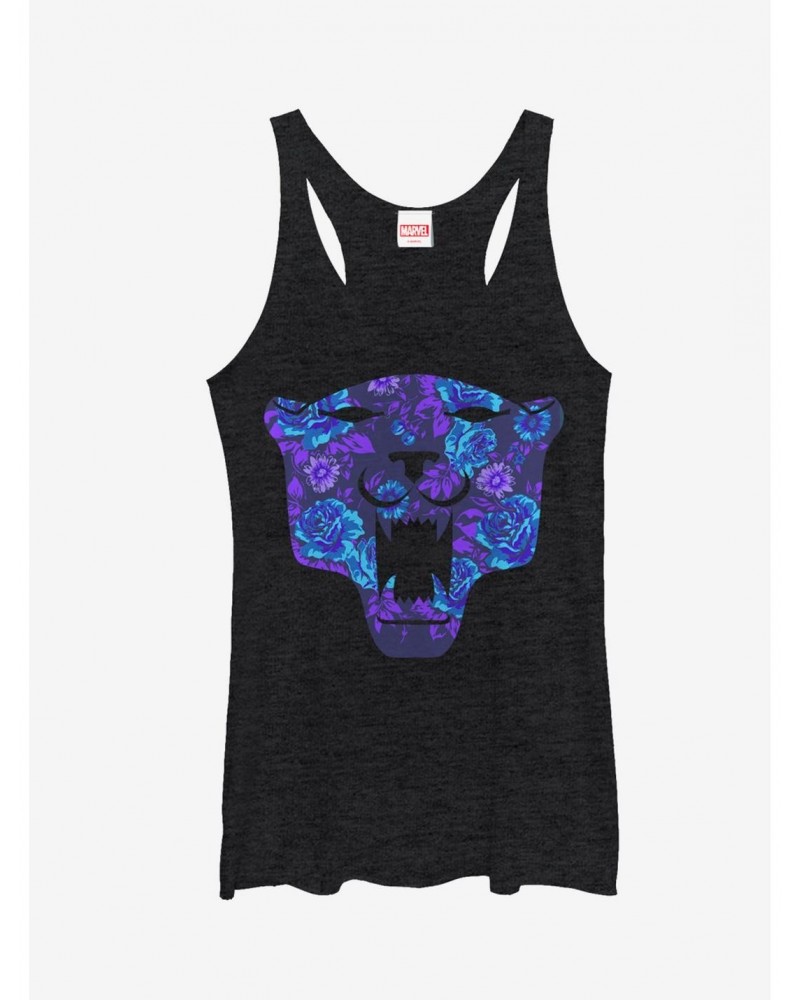 Marvel Black Panther Floral Print Girls Tanks $7.25 Tanks