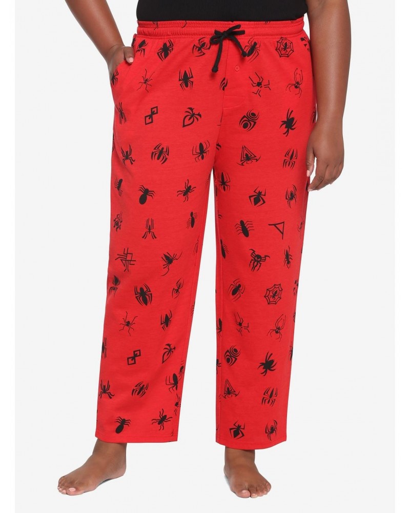 Marvel Spider-Man Logos Pajama Pants Plus Size $5.68 Pants