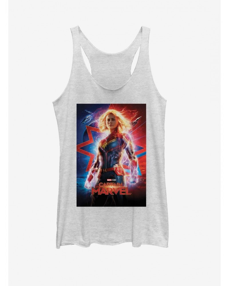 Marvel Captain Marvel Marvel Poster Girls Tank $8.91 Tanks