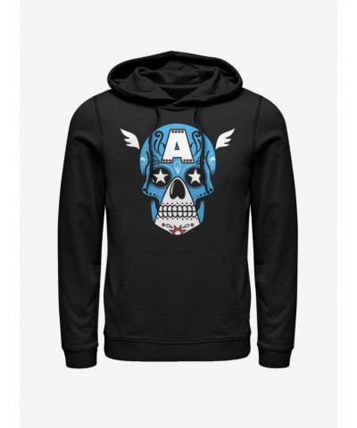 Marvel Captain America Sugar Skull Hoodie $16.88 Hoodies