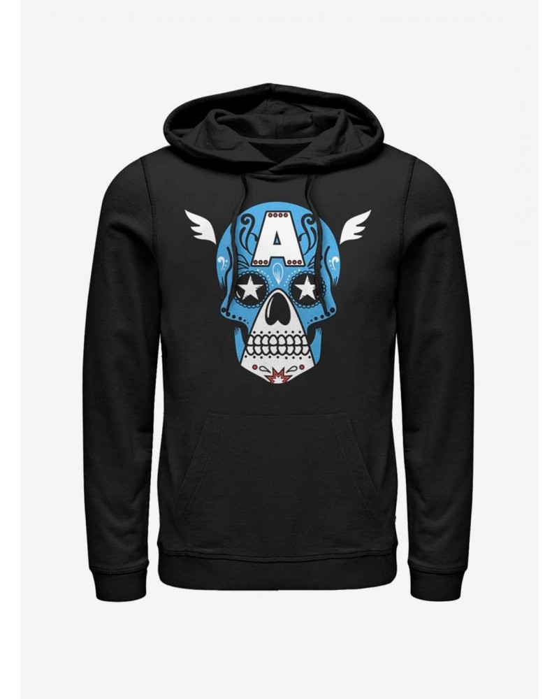 Marvel Captain America Sugar Skull Hoodie $16.88 Hoodies