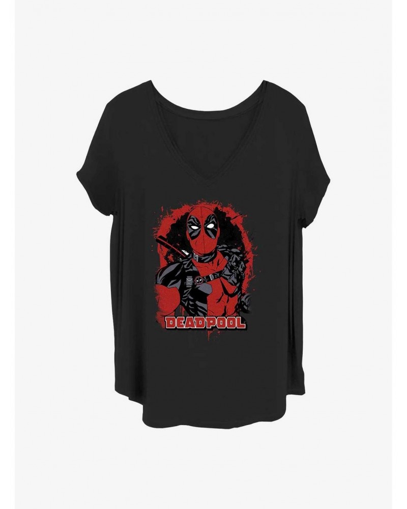 Marvel Deadpool Mercenary Girls T-Shirt Plus Size $8.32 T-Shirts