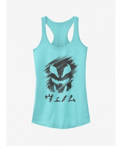 Marvel Venom Japanese Text Character Smudge Girls Tank $6.77 Tanks