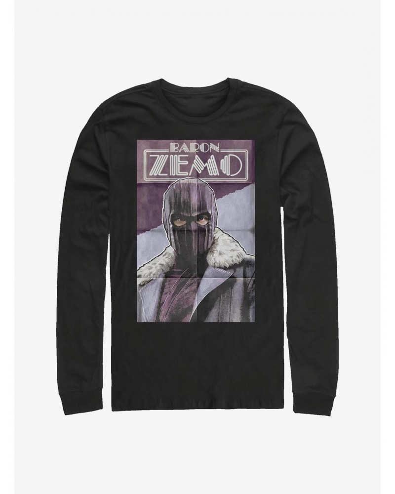 Marvel The Falcon And The Winter Soldier Zemo Poster Long-Sleeve T-Shirt $13.16 T-Shirts