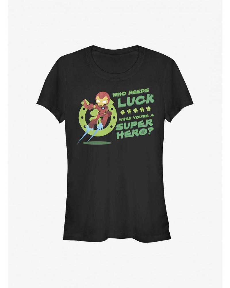 Marvel Iron Man Super Iron Luck Girls T-Shirt $5.98 T-Shirts