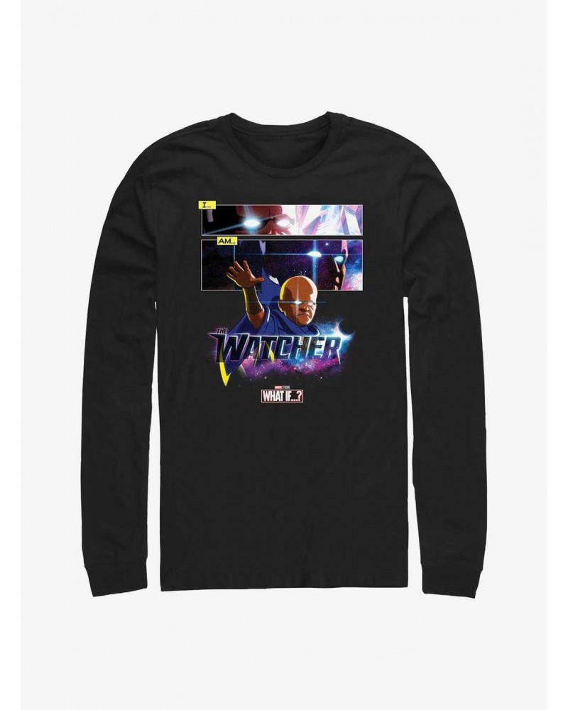 Marvel What If...? I Am The Watcher Panels Long-Sleeve T-Shirt $12.63 T-Shirts