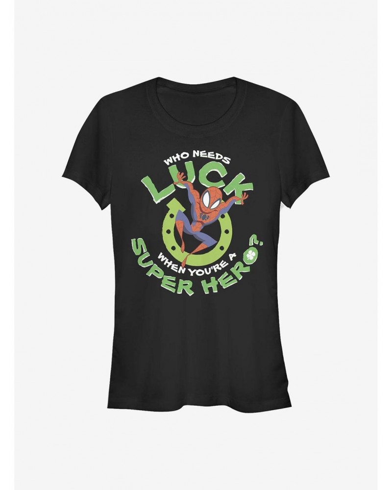 Marvel Spider-Man Super Spidey Luck Girls T-Shirt $8.17 T-Shirts