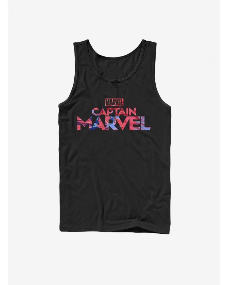 Marvel Captain Marvel Logo Tie-Dye Tank $6.77 Tanks