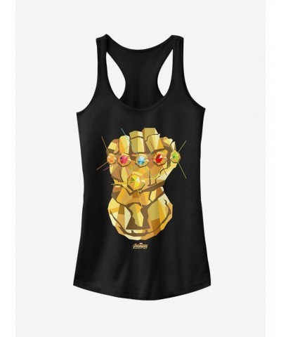 Marvel Avengers: Infinity War Geometric Gauntlet Girls Tanks $7.77 Tanks