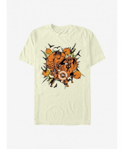 Marvel Avengers Group Pumpkin T-Shirt $6.88 T-Shirts