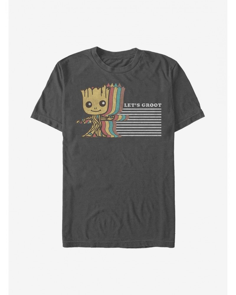 Marvel Guardians Of The Galaxy Retro Groot T-Shirt $6.31 T-Shirts