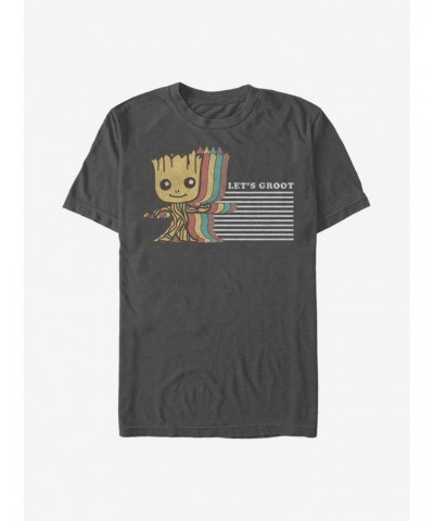 Marvel Guardians Of The Galaxy Retro Groot T-Shirt $6.31 T-Shirts